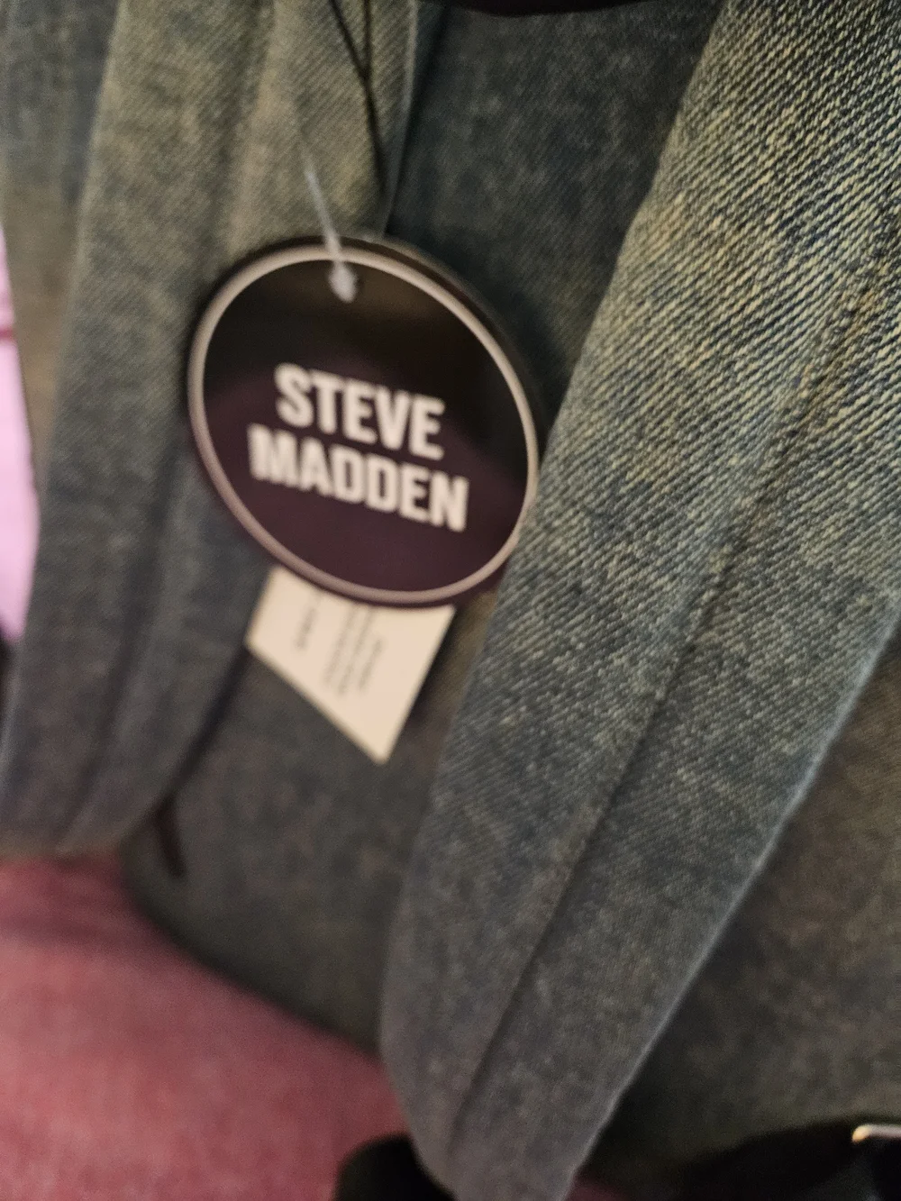 Steve Madden Denim and Black  Backpack LARGE